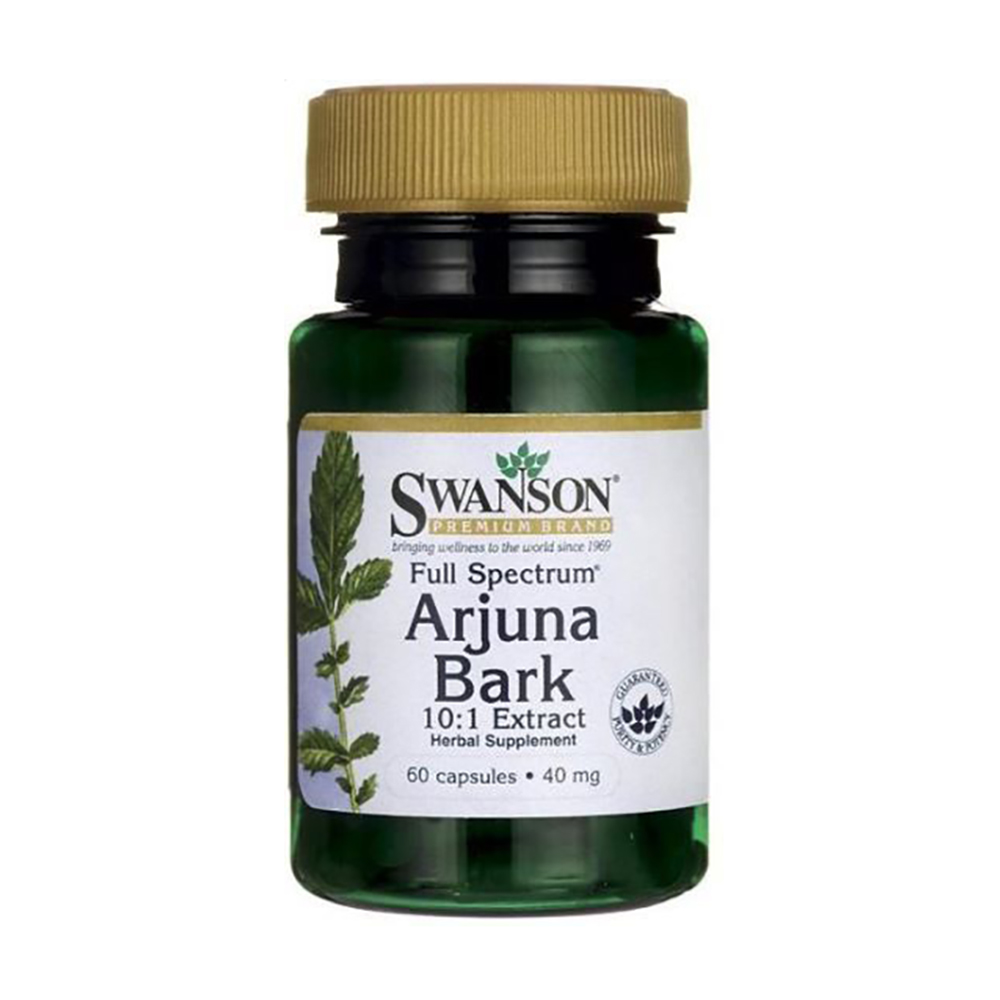 Екстракт кори арджуни Swanson Full Spectrum Arjuna Bark 10:1 Extract 40 мг, 60 капсул